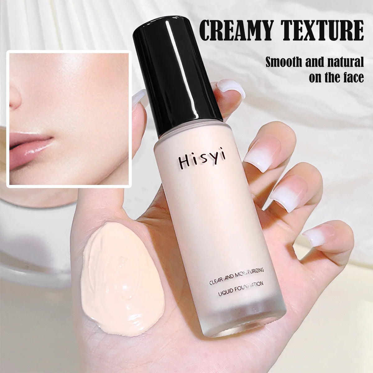HISYI Moisturizing contour foundation whitening waterproof and sweat-proof makeup concealer long-lasting makeup cosmetics Zpaxo