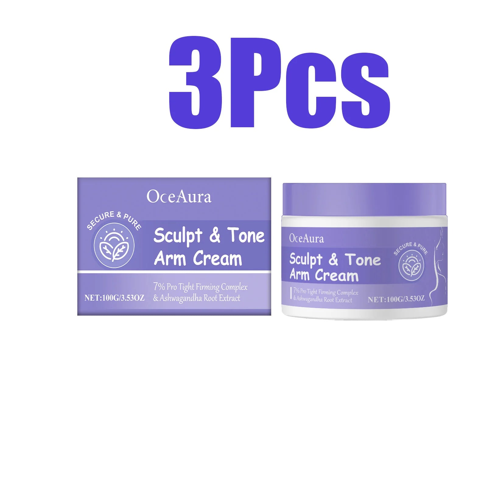 OceAura Arm Firming Cream – Tighten, Lift & Anti-Aging Arm Firming Cream Zpaxo 3 x 100g Boxed