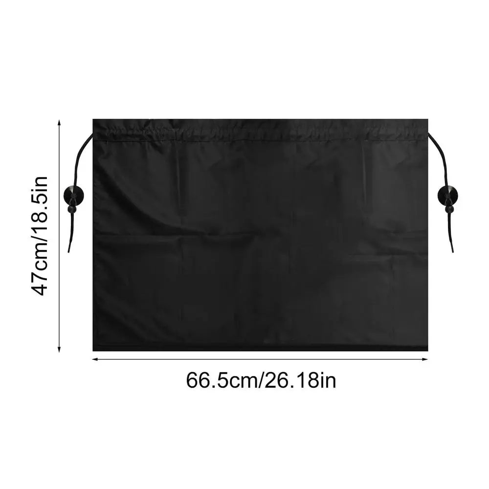 Car Privacy Curtain 1PC Suction cup blackout curtain Window Shade Privacy Travel Nap Night UV Reflection UV Block Sunshade Zpaxo Black 1PC