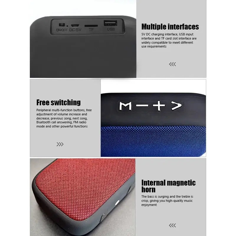 Portable Wireless Soundbar 500mAh Battery Bluetooth 5 0 Outdoor Zpaxo