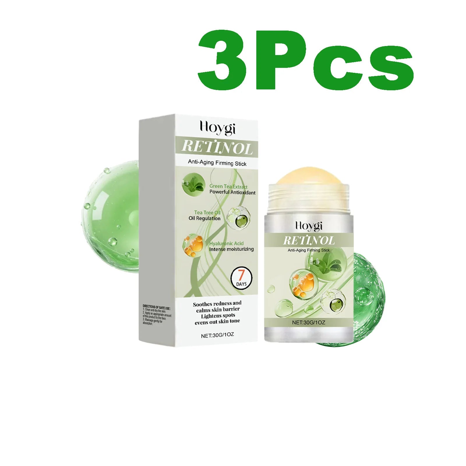 Retinol Anti-Aging Firming Serum Stick – Lift & Tighten Skin Anti-Aging Serum Stick Zpaxo 3 x 30g Boxed