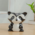 Mini Flower Pot Home Office Decoration Crafts Ceramic Cartoon Animal Flowerpot Decoration Planter Zpaxo black