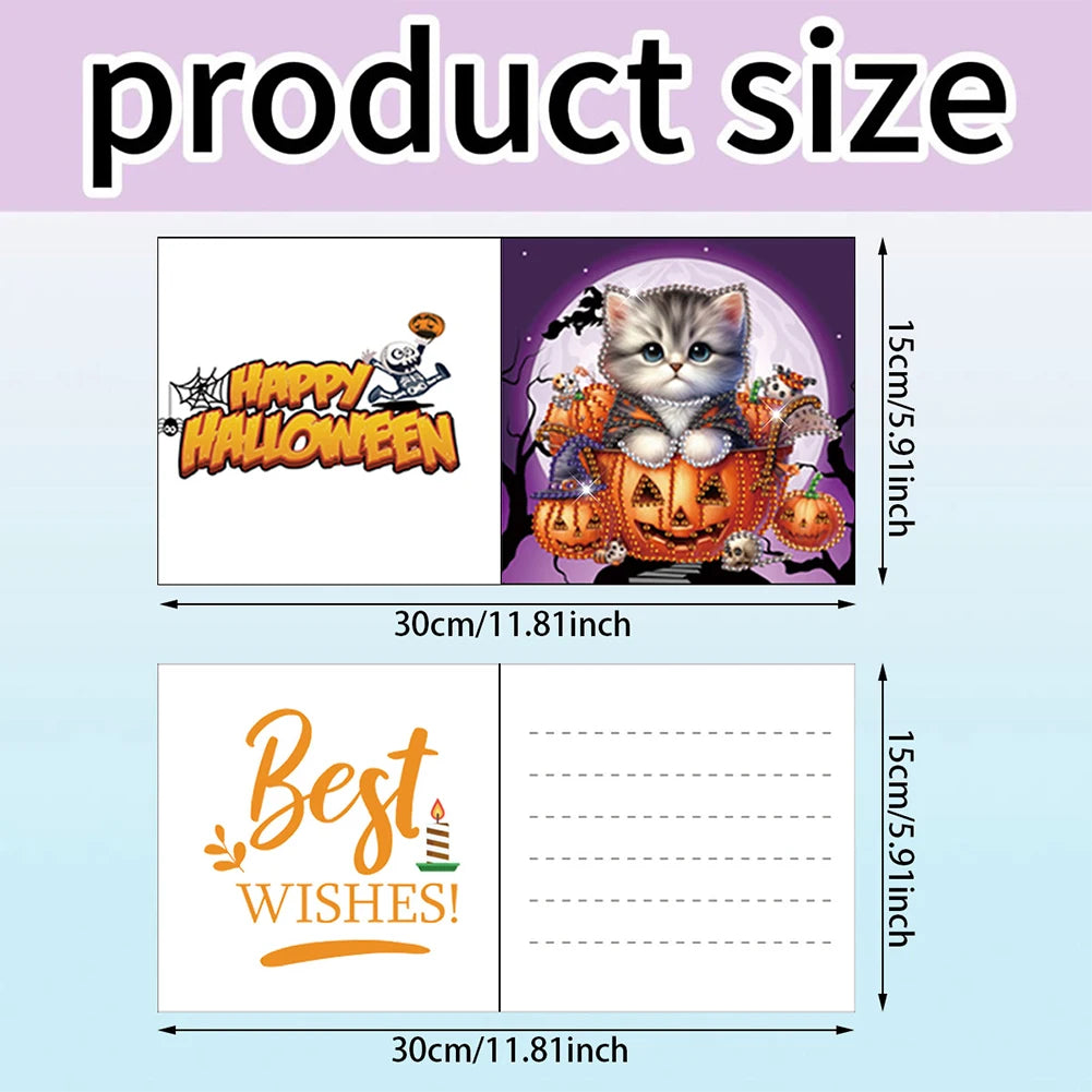 Halloween Cards Diamond Painting Greeting Card DIY Embroidery