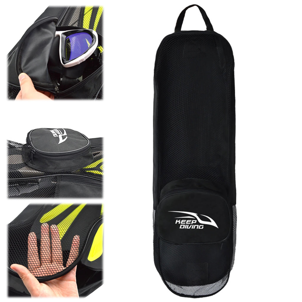 PVC Scuba Snorkeling Gear Bag Waterproof Lightweight Snorkeling Bag Mesh Travel Storage Backpack For Snorkel Enthusiasts Gift Zpaxo
