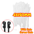 Screw Hole Nylon Cable Ties Screw Mount Hole Self Locking Reusable Zip Tie Wire Fastening Straps For Electrician，Home，Office Zpaxo White 300 PCS