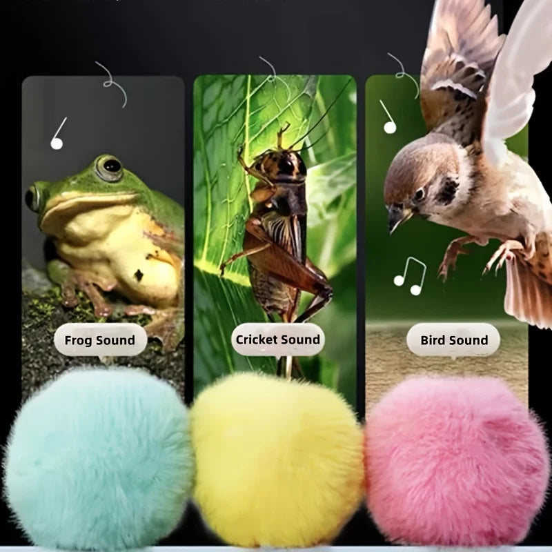 Interactive Ball Smart Cat Toys Plush Electric Catnip Training Toy