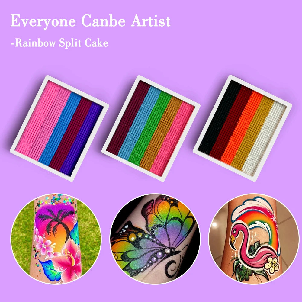 Face Body Paint Makeup Rainbow Water-soluble Colorful Painting Zpaxo