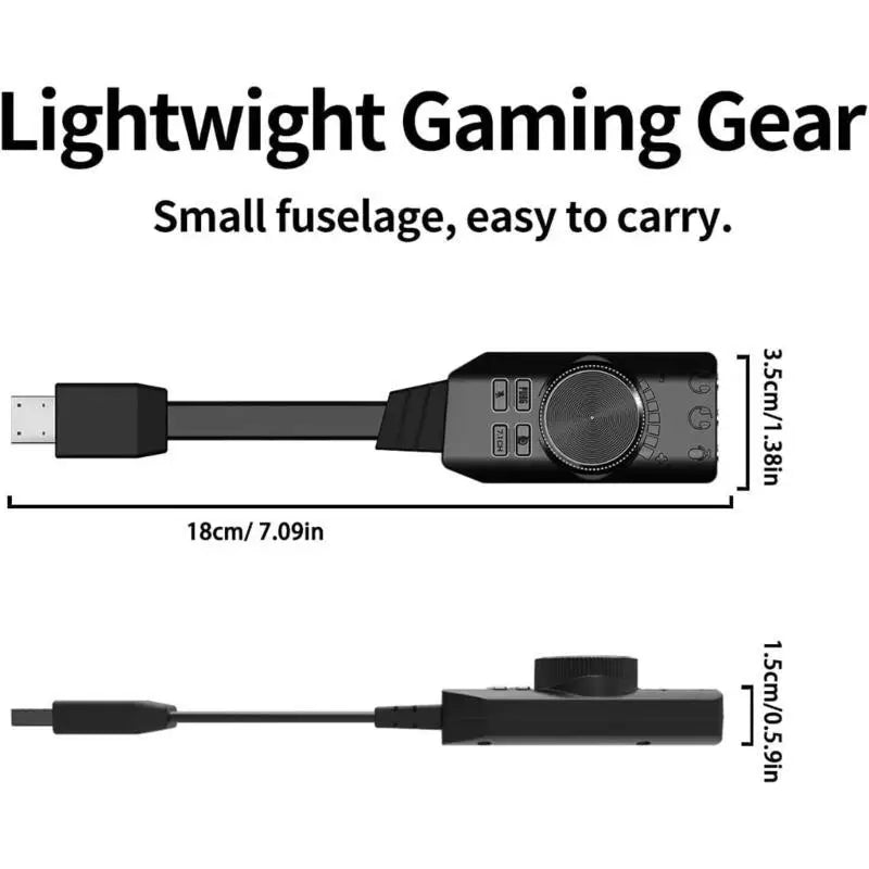 652F Virtual 7 1 Surround Sound USB External Card Gaming Gamers Zpaxo