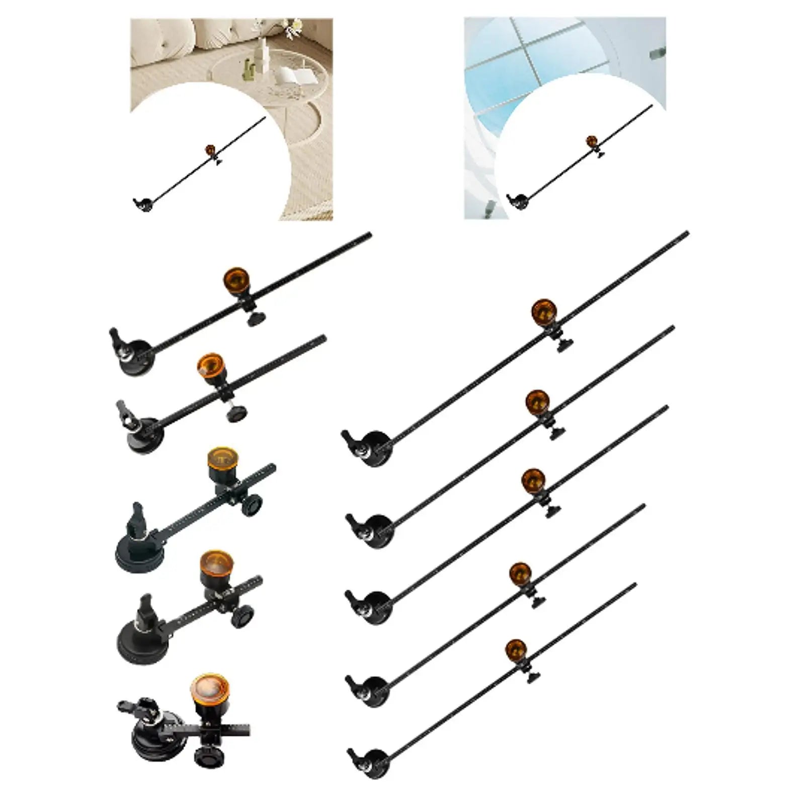 Circular Glass Cutter Heavy Duty Professional Adjustable Round with Suction Cup Zpaxo