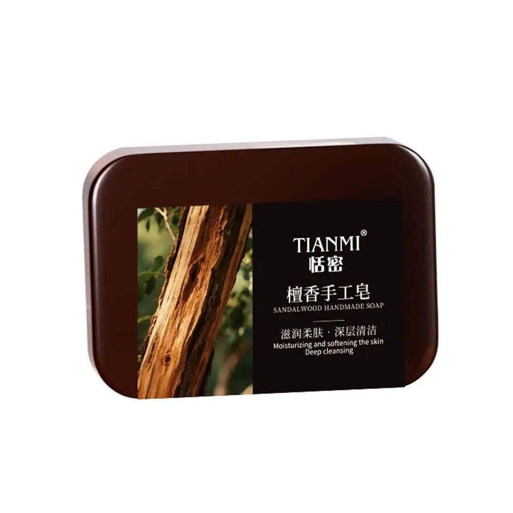 Men's Sandalwood Handmade Soap – Face, Hair & Body Bar Handmade Soap Bar Zpaxo 1PC