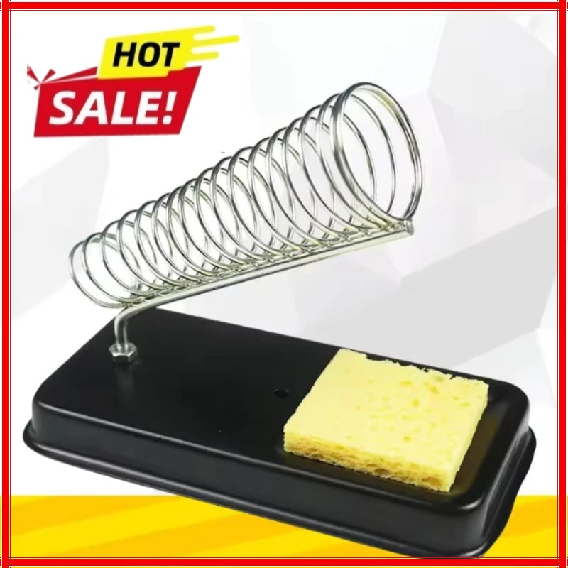 Electric soldering Iron Stand with Sponge Cleaning Pads Universal High-Temperature Resistant soldering Holder Zpaxo