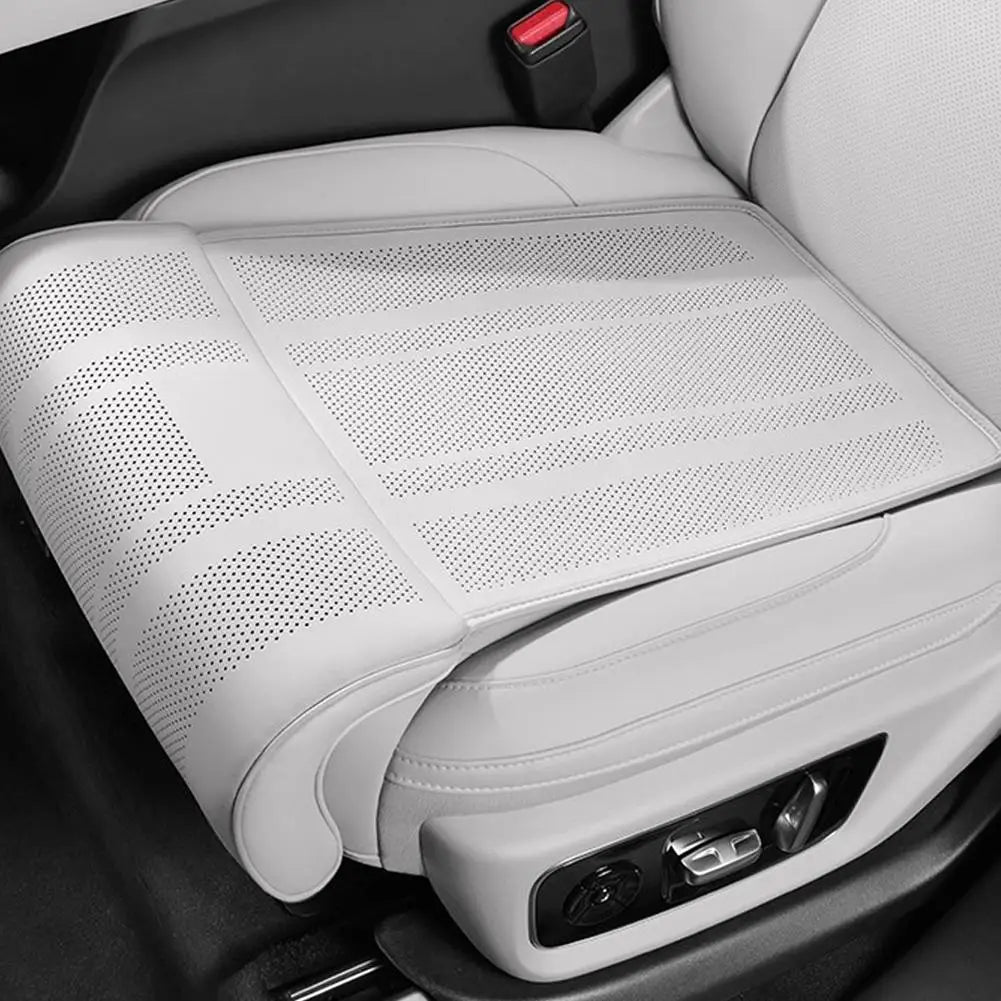 Car Seat Leg Support Cushion | Nappa Leather Memory Foam Extender Car Seat Cushion Zpaxo Other Four Seasons white