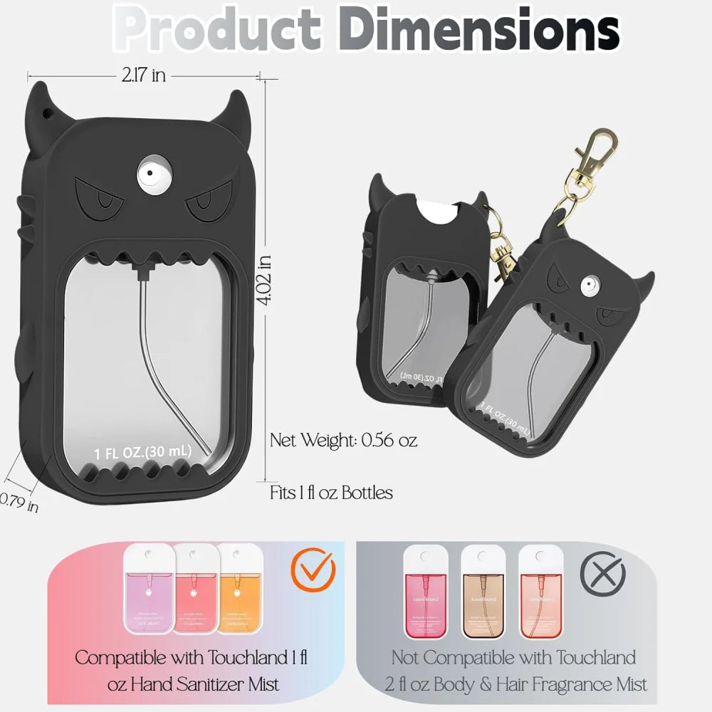 Silicone Case Touchland Hand Sanitizer Spray Holder Keychain Zpaxo