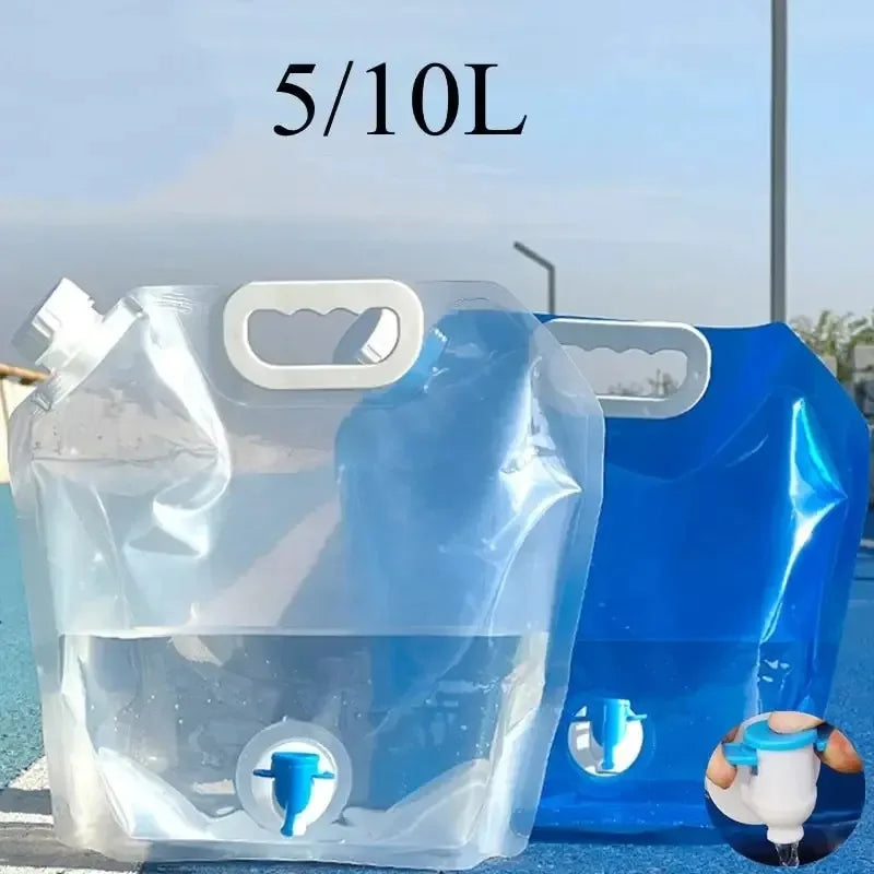 5L/10L Collapsible Camping Water Bag – Portable Folding Bucket