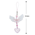 Sweet Wings Bow Heart Mobile Strap Phone Pendant Chain Girls Women