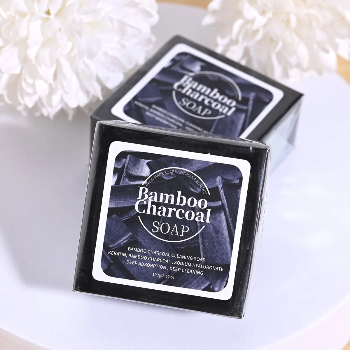 Bamboo Charcoal Handmade Soap – Deep Cleanse Face & Body Handmade Bar Soap Zpaxo
