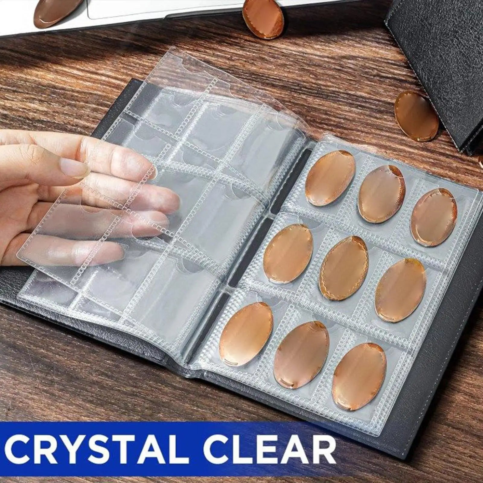Penny Book Penny Collection Album Hold 108 Coin Money Storage Organizer Display Supplies for Travel Souvenir Currency Dollar Zpaxo