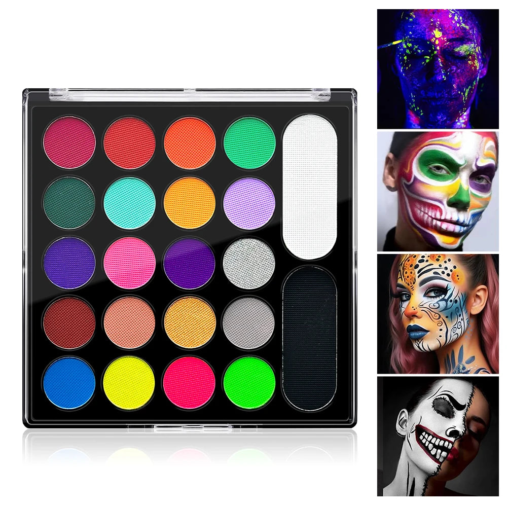 22 Face Body Oil Painting Palette Art Cosplay Non Toxic Safe Makeup Zpaxo