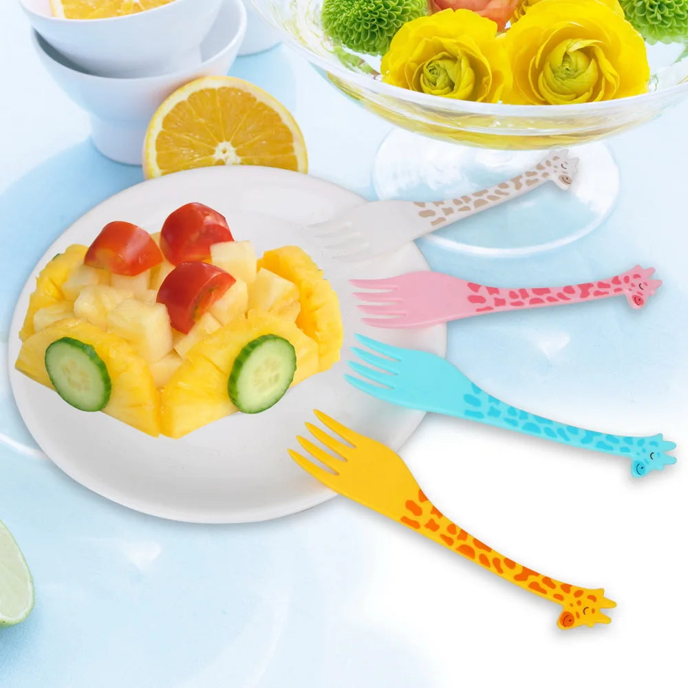 Fruit Snack Toothpick Cartoon Giraffe Shape Tableware Food Picks