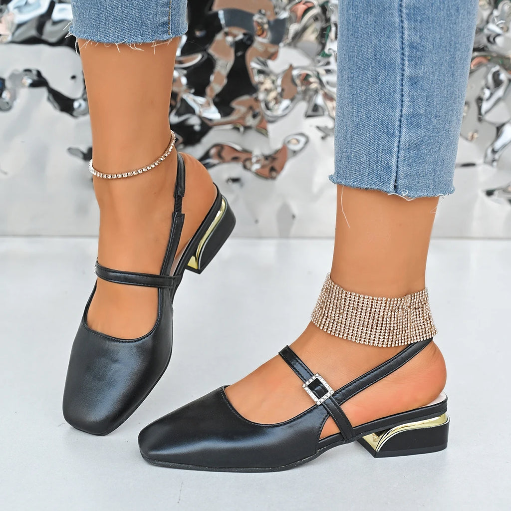 2025 Women Sandals Shallow Mouth Ladies Comfortable Mary Jane Shoes Zpaxo