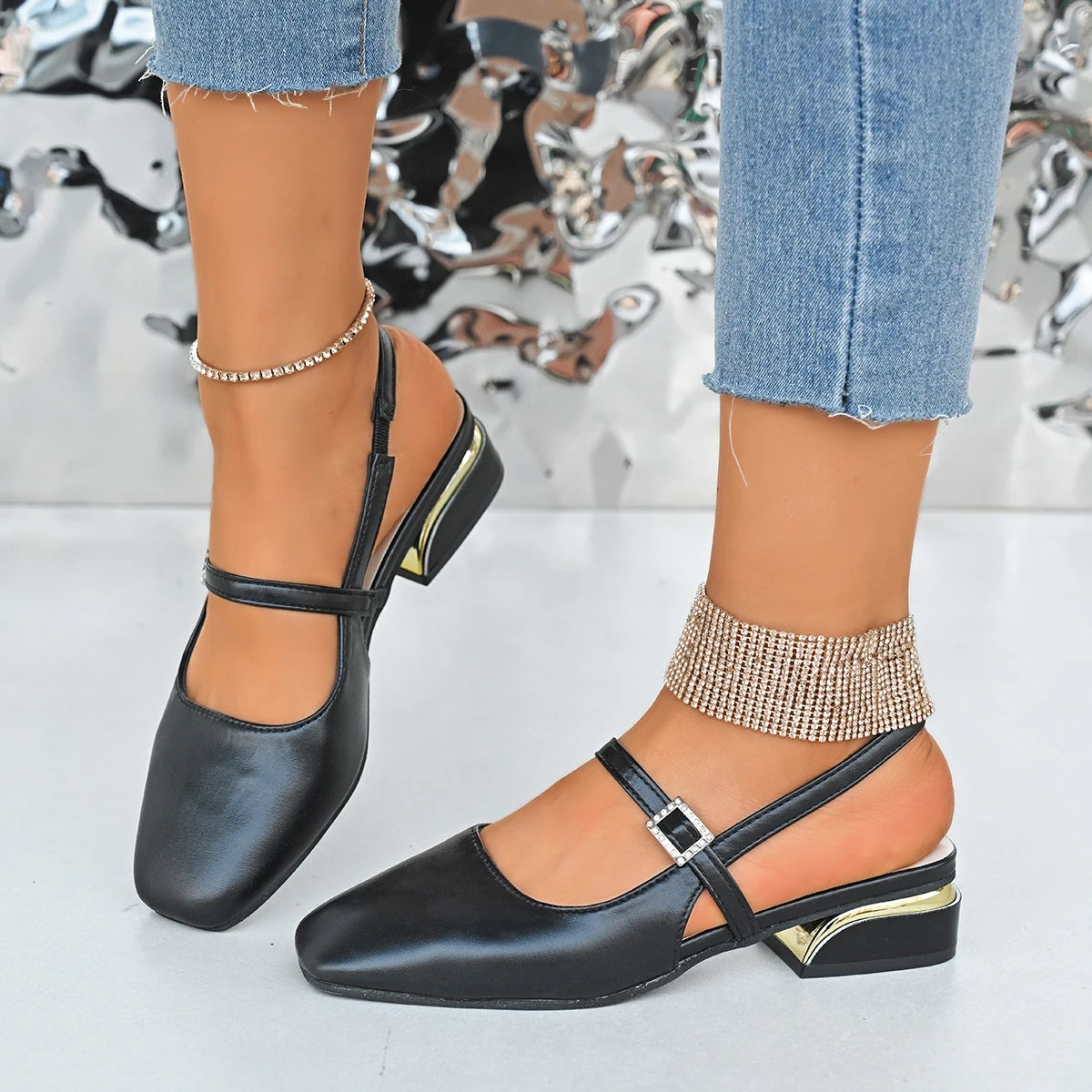 2025 Women Sandals Shallow Mouth Ladies Comfortable Mary Jane Shoes Zpaxo