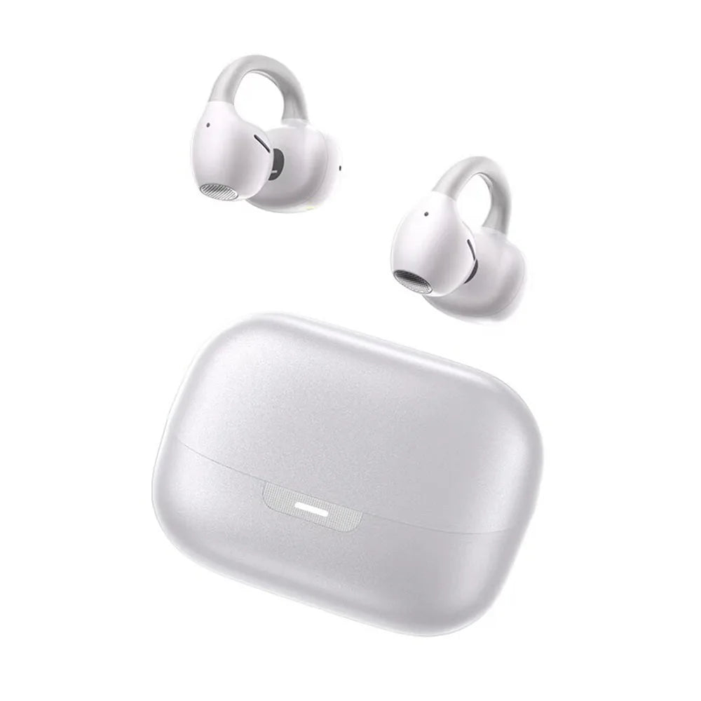 Open Ear Earbuds Clip Sport Bluetooth Headphones 5 4 Earphones Clear Zpaxo New White