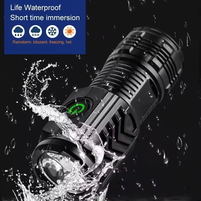 KDULIT Mini LED Flashlight – Rechargeable, 1000LM, Waterproof