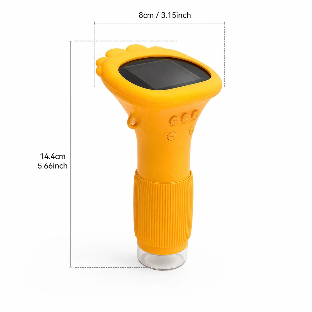 1000X Electronic Magnifier Camera 2 Inch IPS Screen Children Biological Insect Coin Magnifier 2MP Lens Mini Portable Microscopes Zpaxo YELLOW