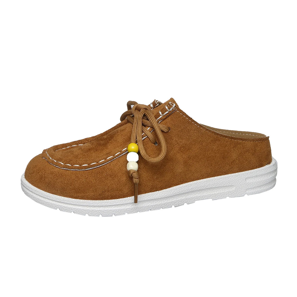 2025 New Women Loafers Retro Bohemian Roman Style Sneakers Women Spring Autumn Shoes Fashion Thick Heel Single Shoes Women Zpaxo ginger yellow 43
