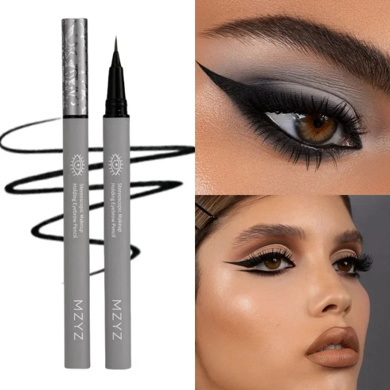 Liquid Eyebrow Pencil 4 Colors Very Fine Lying Silkworm Eyeliner Lasting Nature Water Proof Brown Gray Water-based Eyebrow Pen Zpaxo