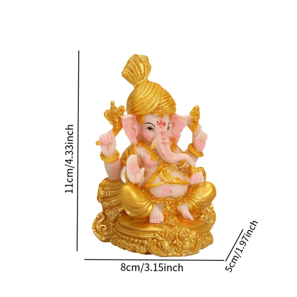 Resin Elephant Buddha Statue Craft Decorative Collectible Sculpture Carving Figurine for Bedroom Yard Home Garden Bookshelf Zpaxo