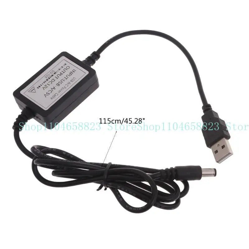 Universal USB DC Power Cable 5V to12V 5 5x2 Charging Cord 45'' Supply Zpaxo