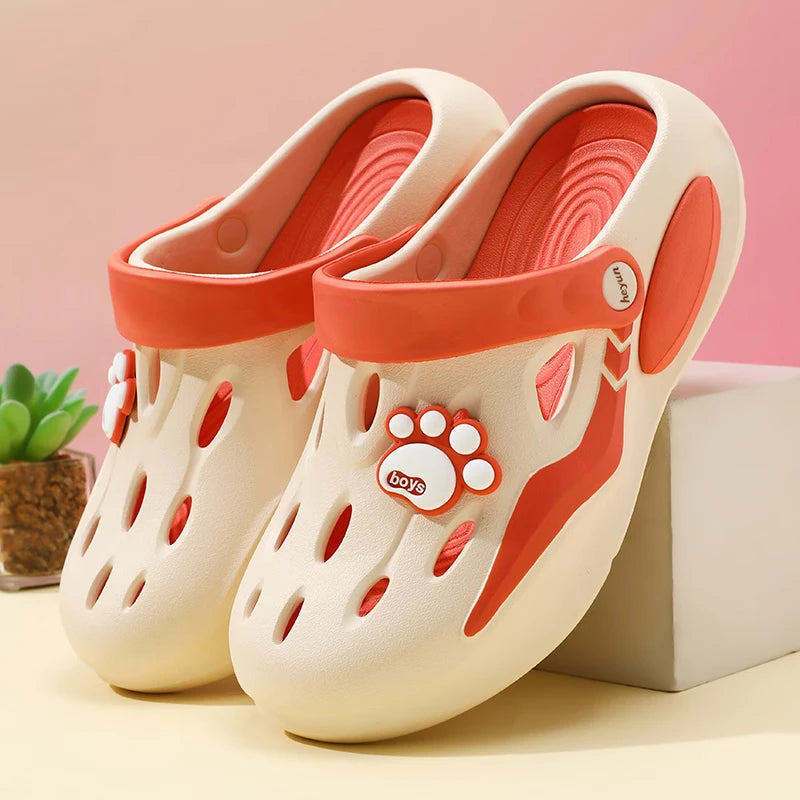 Women's Comfortable EVA Garden Clogs Closed Toe Sandals Indoor Zpaxo Orange 39-40