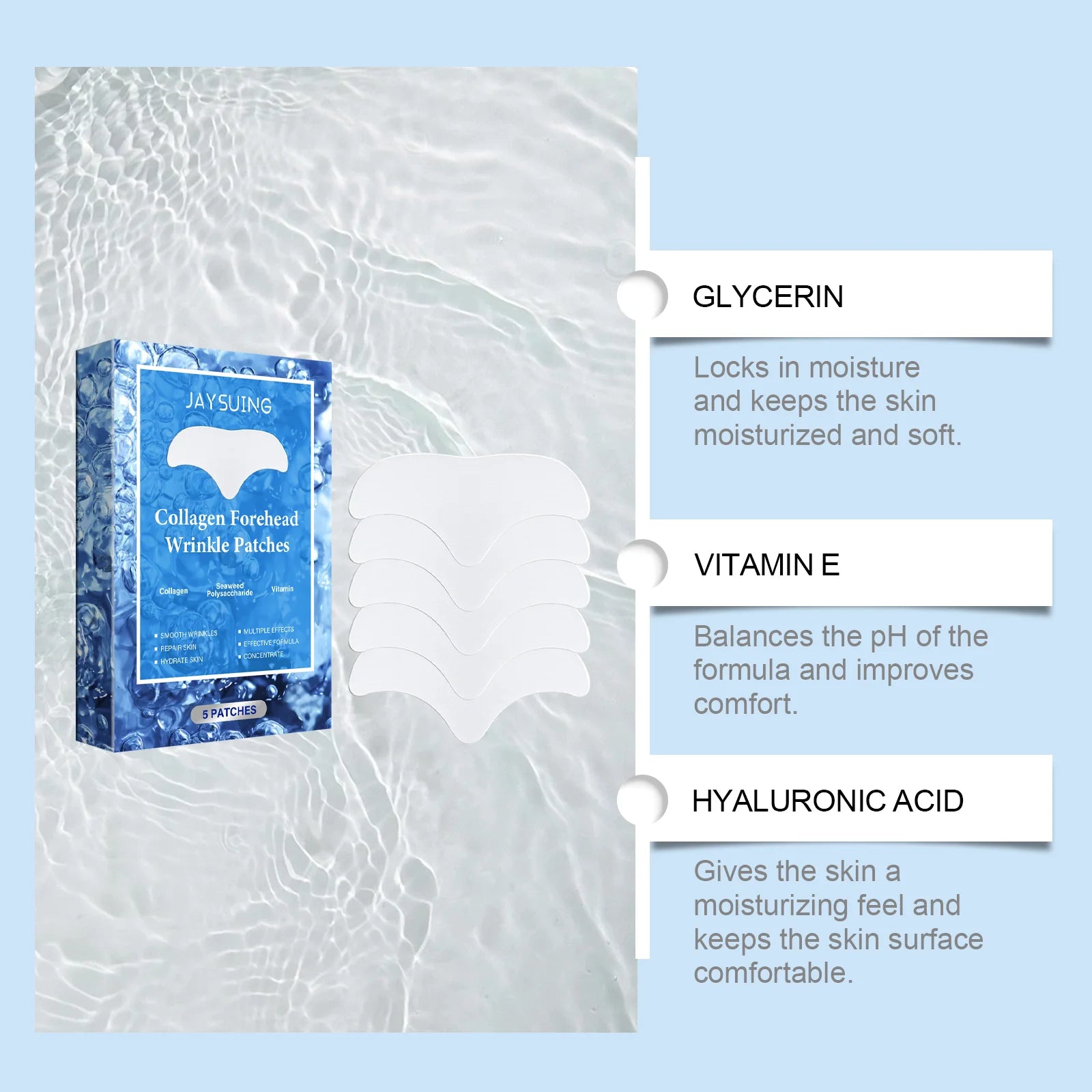 Collagen Anti-Wrinkle Forehead Patch – Frown Line Remover Forehead Wrinkle Patch Zpaxo