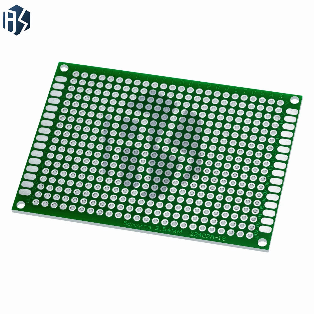 1 5x7cm Green Double-sided Prototype PCB FR4 Heat Resistant Zpaxo