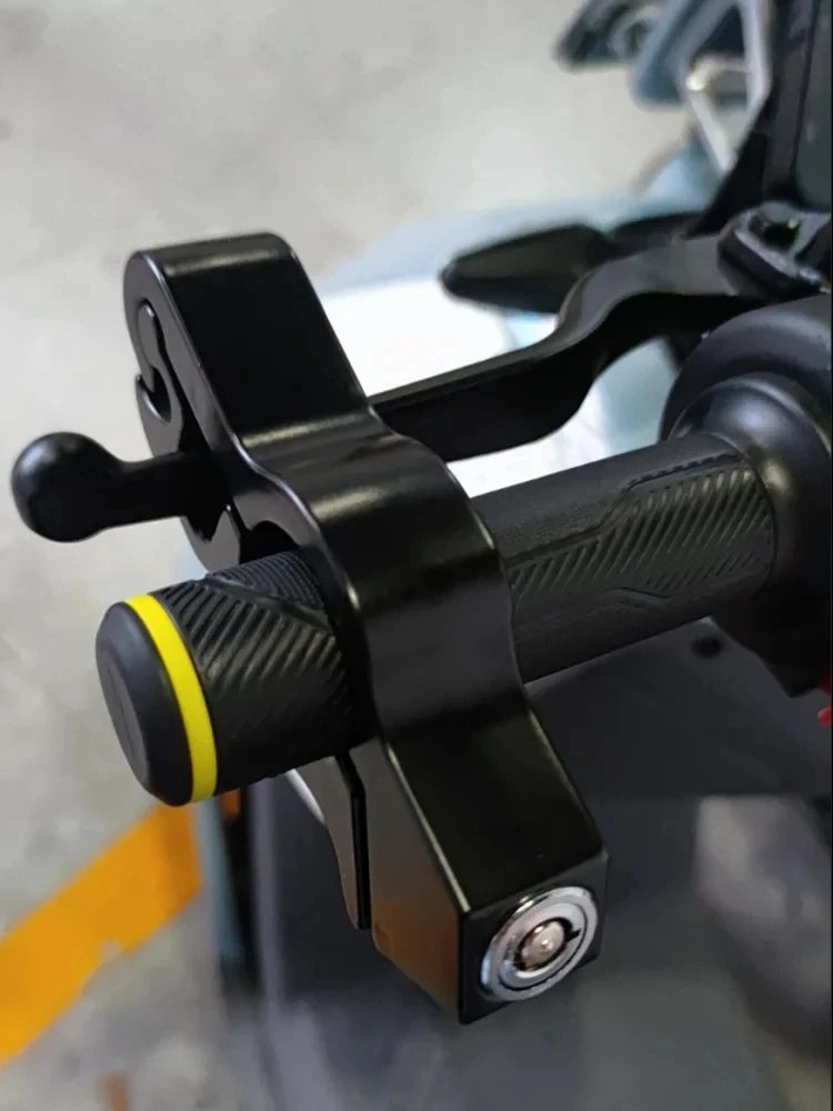 Motorcycle Bicycle Handlebar Lock Heavy Duty Steel Anti-theft ATV