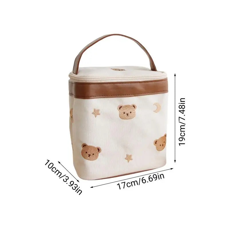 Cooler Bag Cute Thermal Lunch Bags For Women Reusable Foldable Work Meal Carrier Travel Food Storage For Picnic And Camping Zpaxo