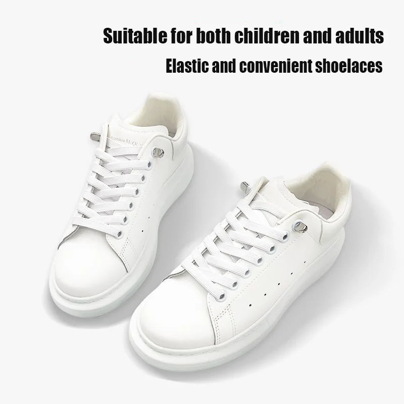 No Tie Shoe Laces Elastic Sneakers Flat Shoelaces Without Ties Quick