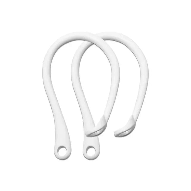 1 Pair Silicone Anti-lost Ear Hook For Apple AirPods 1 2 3 4 Pro Sport Anti-drop Ear Hook Wireless Bluetooth Earphones Accessory Zpaxo White