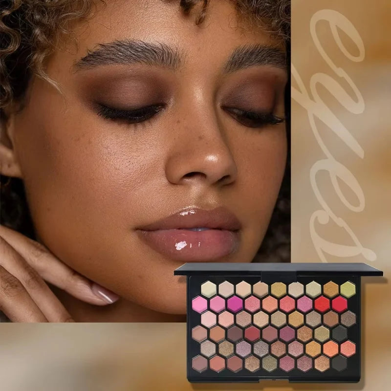 54-Color Eyeshadow Palette Pearlescent Matte Fine Shimmer Glitter