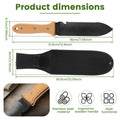 Garden Trowel Stainless Steel Hand Shovel Multi Use Serrated Edge Weeding Tool Dual Scale Rivet Reinforced Beech Wooden Handle Zpaxo Multifunctional Spade & Shovel 1pc 12inch