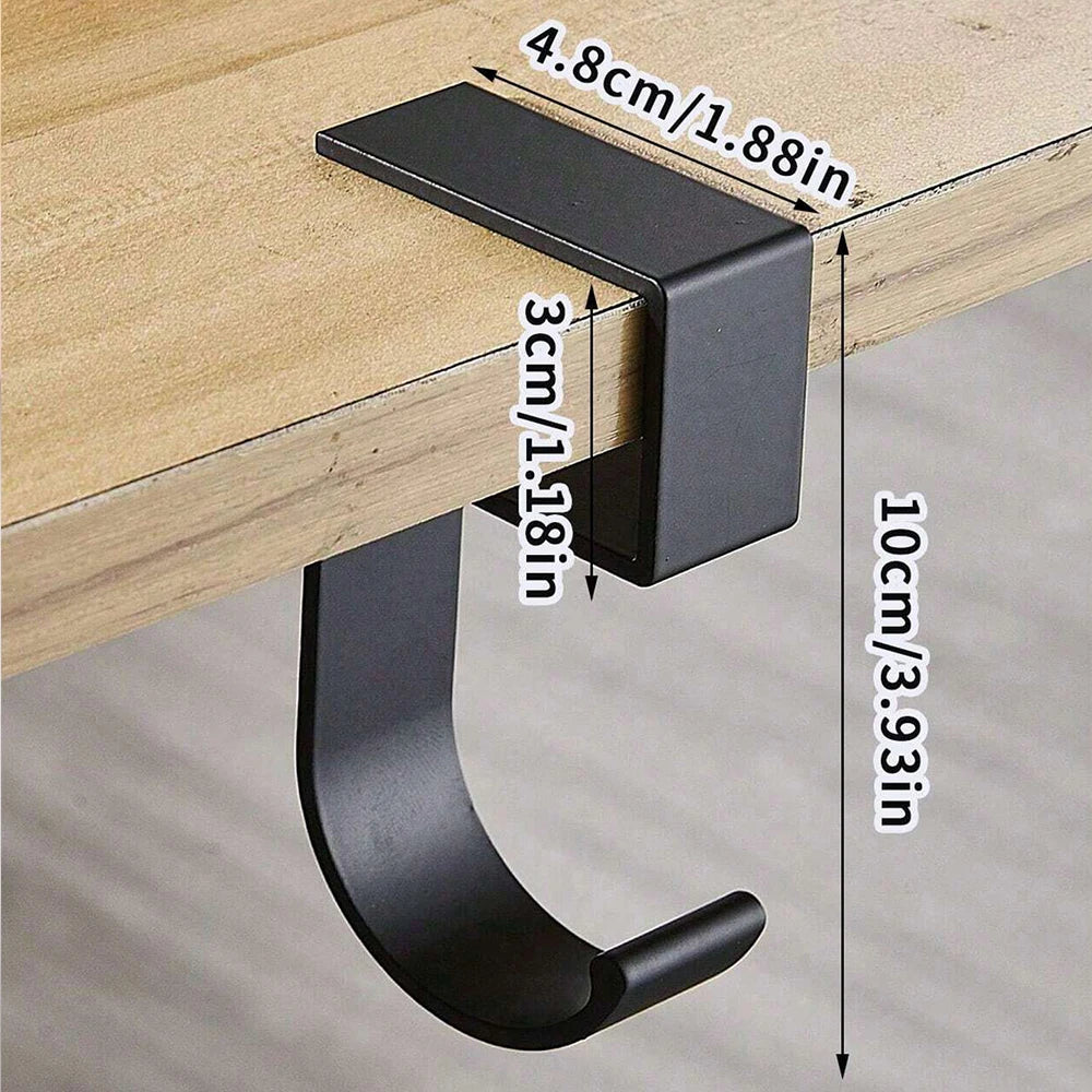 Portable Bag Hook With Anti-Slip Design Removable Side for Table Desk Bag Hanger for School Office Desktop Zpaxo