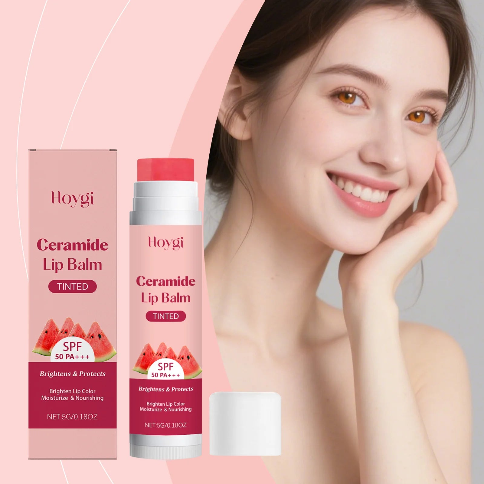 Watermelon Lip Balm Glossy Moisturizer Nicotinamide Lipstick Moisturizing Anti-Dry Anti Crack Clear Crystal Lip Balm Zpaxo