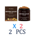 Brown Sugar Body Polish for Rough Bumpy Skin Gentle Exfoliator to Smooth Dry Flaky Skin Natural Arnica Flower Scrub with Vitamin Zpaxo 2 Pcs