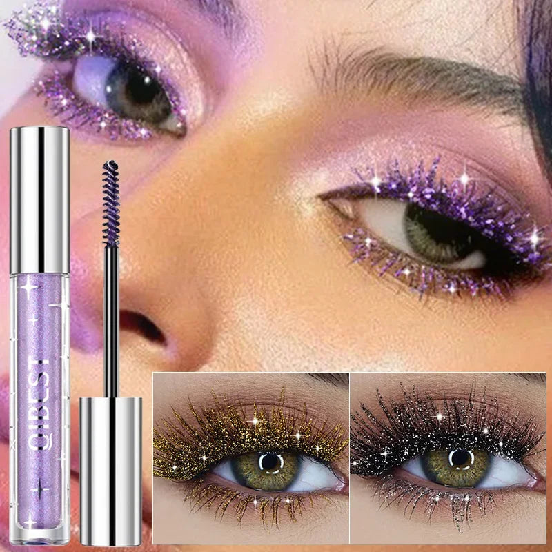 3 Colors Diamond Glitter Mascara Quick Dry Long Lasting Mascara Curling Thick Shiny Eyelash Fashional Sexy Shimmer Eye Makeup Zpaxo