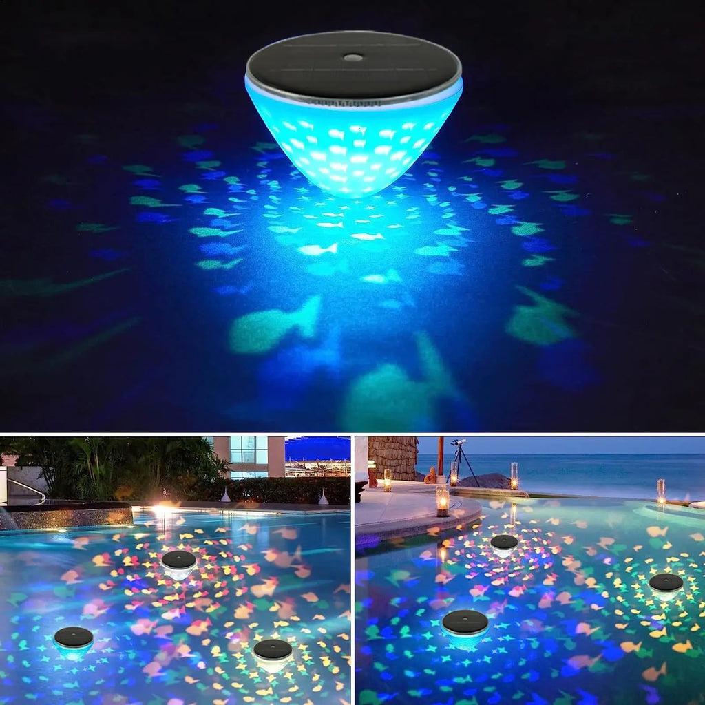 Floating Pool Lights 5-Mode LED Hollow Aesthetic Bright Swimming Pool Lights Solar Lamp for Outdoor Lake Garden Patio Over Zpaxo
