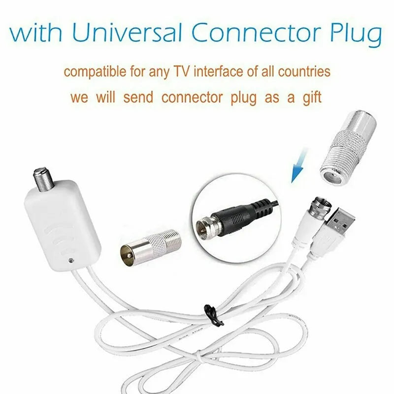 5000 Miles 8K Digital DVB-T T2 DVBT2 TV Antenna Indoor Amplifier Zpaxo
