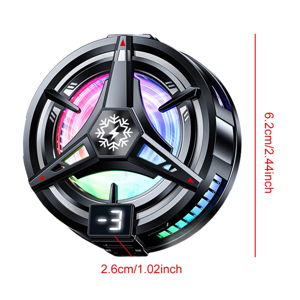2 in 1 Magnetic/Back-clip Mobile Phone Semiconductor Cooling Radiator Silent Mobile Cooling Fan for Android iPhone Cool Heatsink Zpaxo