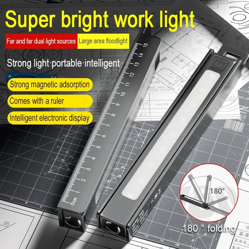 COB LED Folding Work Light – Rechargeable Magnetic Pen Torch