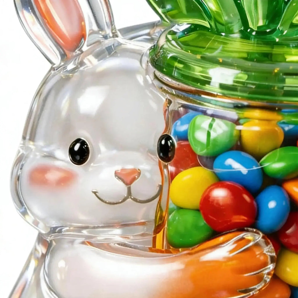 Easter Cookie Jar Cute Bunny Portable Organization Spring Candy Dish